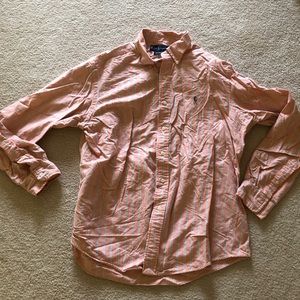 Polo Ralph Lauren Custom Fit Cotton orange and green and white stripes size XL